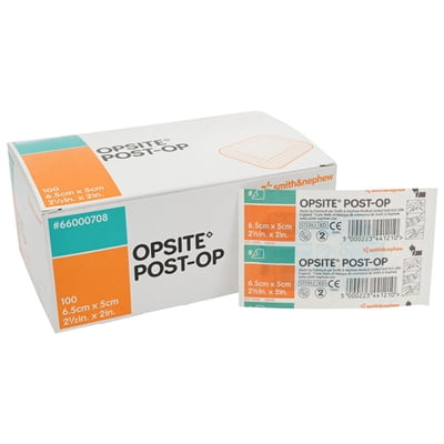 Suresite Transparent Film Dressing - OpSite Post-Op Dressing, Transparent Film Dressing with Pad, 2