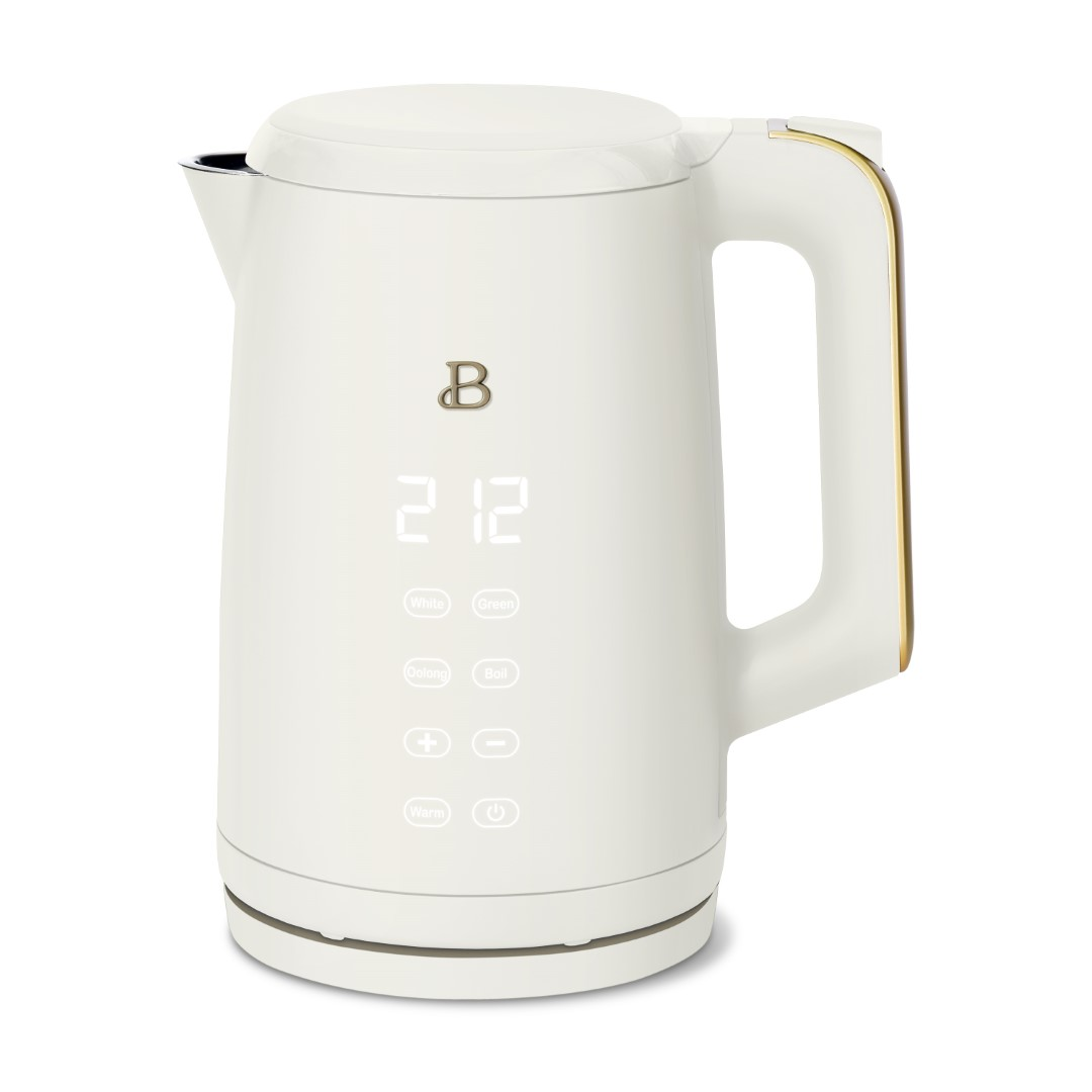 Beautiful 1.7L One-Touch Electric Kettle, White Icing