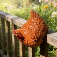 thumbnail image 4 of Garden Chicken Fence Decor Ornament, Farmyard Hen Fence Peeker Garden Decoration Outdoor Yard Fence Art, Decorative Chicken Fence Figurine Display for Garden Patio Balcony Yard Decor, 4 of 6