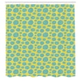 thumbnail image 2 of Ambesonne Melon Shower Curtain, Abstract Halved Watermelons, 69"Wx84"L, Mustard Cadet Blue, 2 of 4