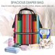 thumbnail image 5 of Fotbe Mexican Serape Blanket Stripes Mochila Maternidad - Lona de Sarga Impermeable, Mochila de Pañales de Gran Capacidad con Múltiples Bolsillos y Correas Ajustables, 5 of 6