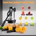 thumbnail image 2 of Cast Iron Juicer Hand Press for Lemon Pomegranate Lime Citrus Fruits,Heavy-Duty Manual Juicer Press, Orange Crush Machine, Orange Juicer Squeezer, Easy Clean(black), 2 of 7