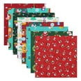 thumbnail image 2 of Vikakiooze DIY Hand Stitched Children's Cotton Printed Christmas Elements Handkerchief 8pcs Christmas Decorations, 2 of 7
