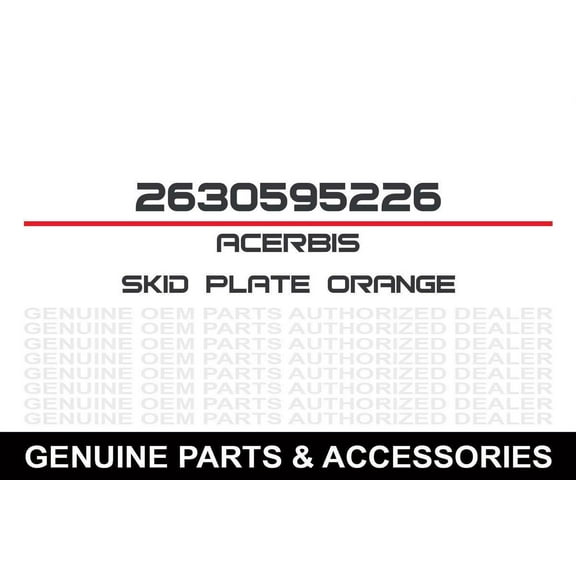 Acerbis Orange Plastic Skid Plate for '17-19 450 EXC-F/500 EXC-F (2630595226)