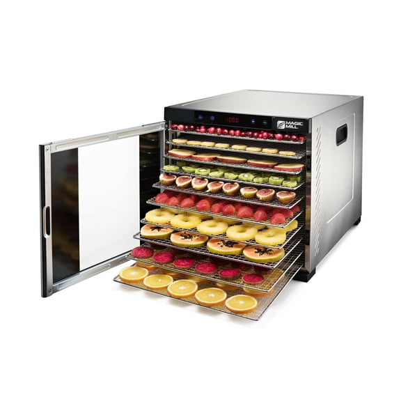 Magic Mill Commercial Food Dehydrator Machine, Adjustable Timer & Temperature Control, Dehydrator for Fruits, Herbs, Meat, Vegetables
