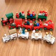 thumbnail image 3 of Tren navideño de madera/plástico, decoración navideña para el hogar, Navidad, Papá Noel, fiesta en casa, regalos de Navidad, Feliz Año Nuevo 2023, 3 of 4