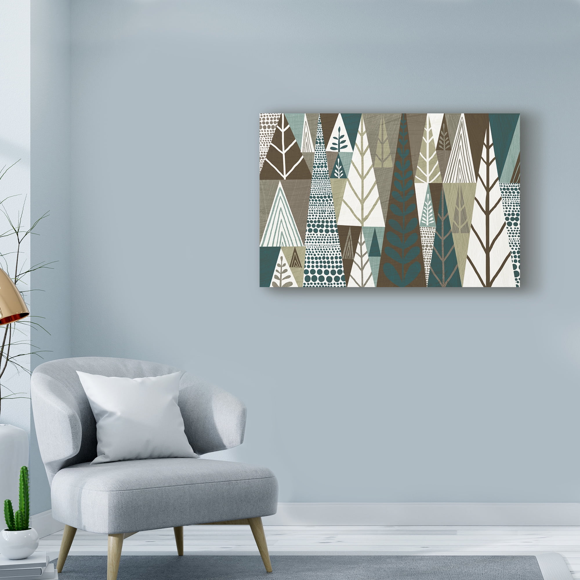 Trademark Fine Art 'Geometric Forest' Canvas Art by Michael Mullan