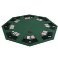 thumbnail image 2 of Costway 48" Green Octagon 8 Player Four Fold Folding Poker Table Top & Carrying Case, 2 of 7
