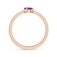 thumbnail image 2 of ANGARA Natural Tilted Pear Amethyst Solitaire Parallel Split Shank Ring in 14K Rose Gold for Women (Size-6x4mm) | February Birthstone, Anniversary, Jewelry Gift for Women | Natural Amethyst Ring, 2 of 9