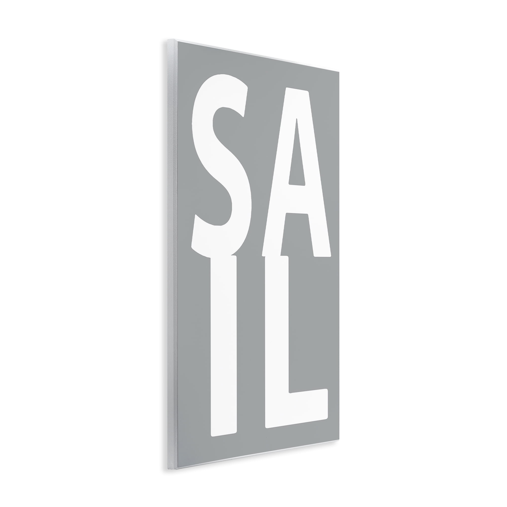 Stupell Industries Sail Word on Grey Typography Painting Unframed Art Print Wall Art, 10 x 15