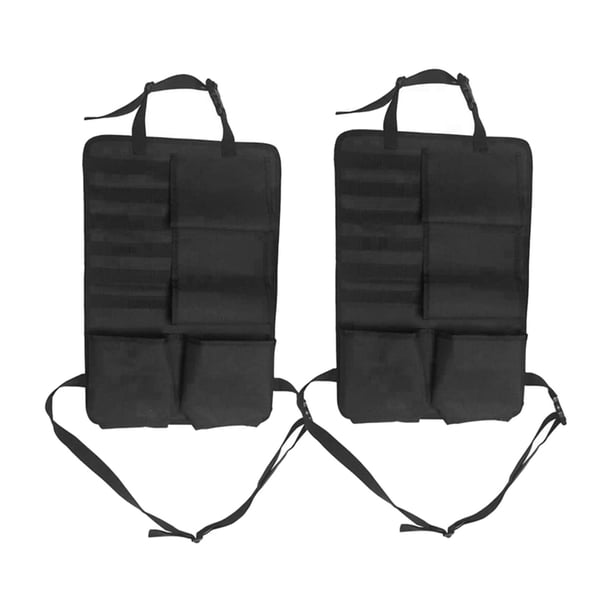 Organizador funciones para asiento trasero de coche, bolsa de almacenamiento, correas ajustables, bolsillos de almacenamiento portátiles, bandeja kusrkot Almacenamiento de asientos traseros de automóviles