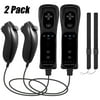 LUXMO Wii&Wii U Built in Motion Plus Remote and Nunchuck Controller+Silicone Case