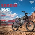 thumbnail image 5 of Freego X1 Agile All-Terrain E-Bike with Pedals, 60V 25Ah Removable Battery Up to 50 Miles, 3000W Peak 37 MPH, Full Suspension 17" Motorcycle-Grade Tires, Hydraulic Disc Brakes UL Certified, 5 of 8