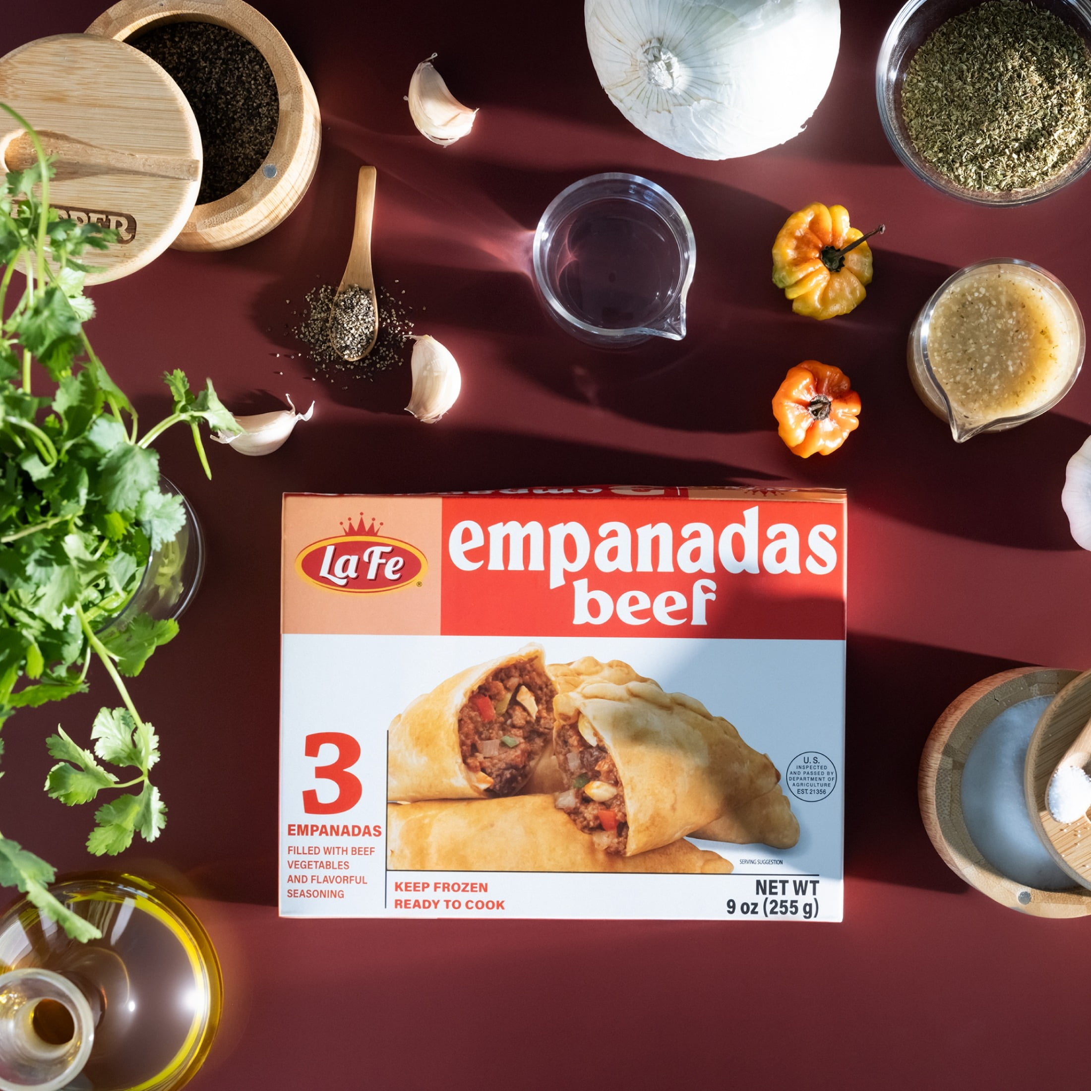 La Fe Beef Empanadas, 9 oz, 3 Count (Frozen)