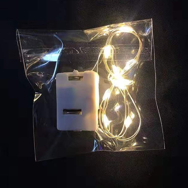 Lámpara de alambre de cobre LED, cadena de botones, caja de pilas, lámpara de flores, pastel, caja de regalo, lámpara de alambre de cobre, lámpara pequeña de colores, lámpara de cadena de estrellas