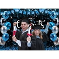 thumbnail image 7 of 7x5FT Congrats Grad Backdrop 2026 Graduation Party Decorations Black Blue Ballon Glitter Photography Background Class of 2026 School Party Supplies Vinyl, 7 of 7