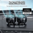 thumbnail image 3 of Samovi Dual Head Car Fan, 2 Speeds Portable Vehicle Cooling Fan 360° Rotatable for Front/Rear Seat Passengers, Strong Airflow Car Essentials for Home, Office, and Travel (Black), 3 of 8