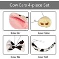 thumbnail image 5 of Disfraz de animal TUNC conjunto de 4 piezas orejas de vaca diadema pajarita para la nariz y cola fiesta Cosplay accesorios de vestir Sencillez, 5 of 5