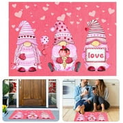 Happy Valentine's Day Gnome Decorative Doormat Indoor Outdoor Entrance Bathroom Doormat Welcome Mats Floor Doormat valentines day decor