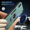 thumbnail image 6 of Allytechgroup iPhone X/ iPhone XS Case Cover, Bumper Shockproof Case with Ring Holder Stand Compatible with Car Mount Premium PC and TPU Phone Case for iPhone X/ iPhone XS, Darkgreen, 6 of 7
