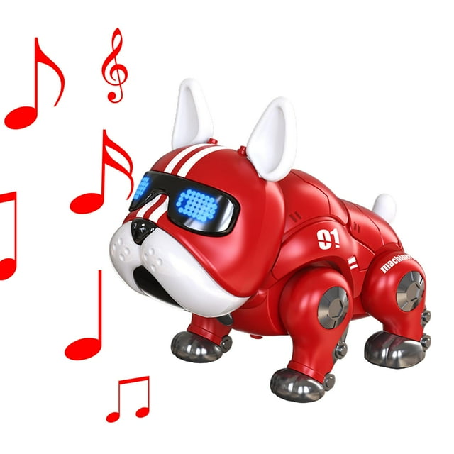 Juguete robótico inteligente para perros, juguetes musicales para bebés que se arrastran con luz, Robot para caminar y bailar, juguetes para perros para 178 cm x 106 cm x 155 cm Baoblaze Cachorro robot