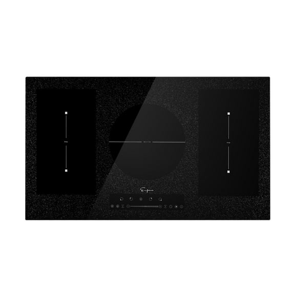 Empava 36 inch Built-in Electric Stove Induction Cooktop with 5 Booster Burners Including 2 Flexi Bridge Element in Black