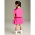 thumbnail image 2 of Emy Dola Little Girls 2 Pieces Summer Tutu Dress Outfits 2-7T Tollders Short Sleeve T-shirt With Glimmer Waist Tulle Skirt Set, 2 of 2