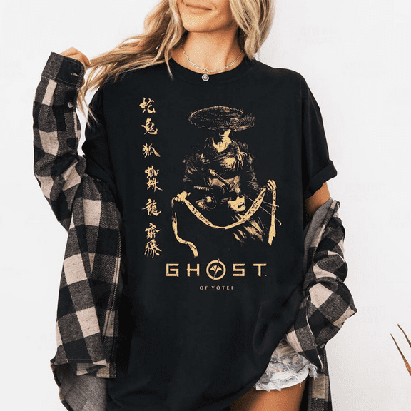 Ghost of Yotei Graphic T-Shirt, Anime Atsu Japan Unisex Tee, Game Lover Outfit, Ver 3