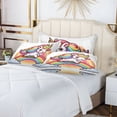 thumbnail image 6 of Cartoon Unicorn Gallops on Rainbow Plush Pillow Cases Standard Size Ultra Soft Warm Pillowcases with Zipper 20"x26", 6 of 9