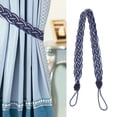 thumbnail image 4 of 2 piezas Clip de cortina atado a mano Hebilla Retención Cortinas de tela Borlas Cortina Tiebacks Borla Cortina de ventana TieBacks Cuerda de cordón de cortina trenzada de punto (azul real), 4 of 5