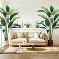 thumbnail image 4 of Artificial Bird of Paradise Tree 7FT(84in) Fake Palm Tree for Indoor Outdoor Modern Decor Faux Plants for Home Office Perfect Housewarming Gift with 17 Trunks Faux Leaves and 3 Flowers 1 Pack, 4 of 6