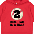 thumbnail image 3 of Inktastic 2nd Birthday Baseball 2 Year Old Boy Toddler Hoodie, 3 of 4