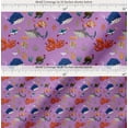 thumbnail image 2 of Soimoi Cotton Cambric Fabric Coral,Whale & Jellyfish Ocean Fabric Prints by Yard 42 Inch Wide, 2 of 7