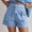 Light Blue, variant on Mqqzkk Womens Cargo Denim Shorts - Summer Casual Vintage Loose Button Up Shorts With Pockets