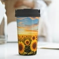 thumbnail image 6 of Daiia Beautiful Golden Sunflower Field Printed Stainless Steel Tumbler with Lid and Straw, Double Wall Vacuum Insulated Coffee Tumbler Travel Coffee Mug with Leak Proof Lid, 6 of 8