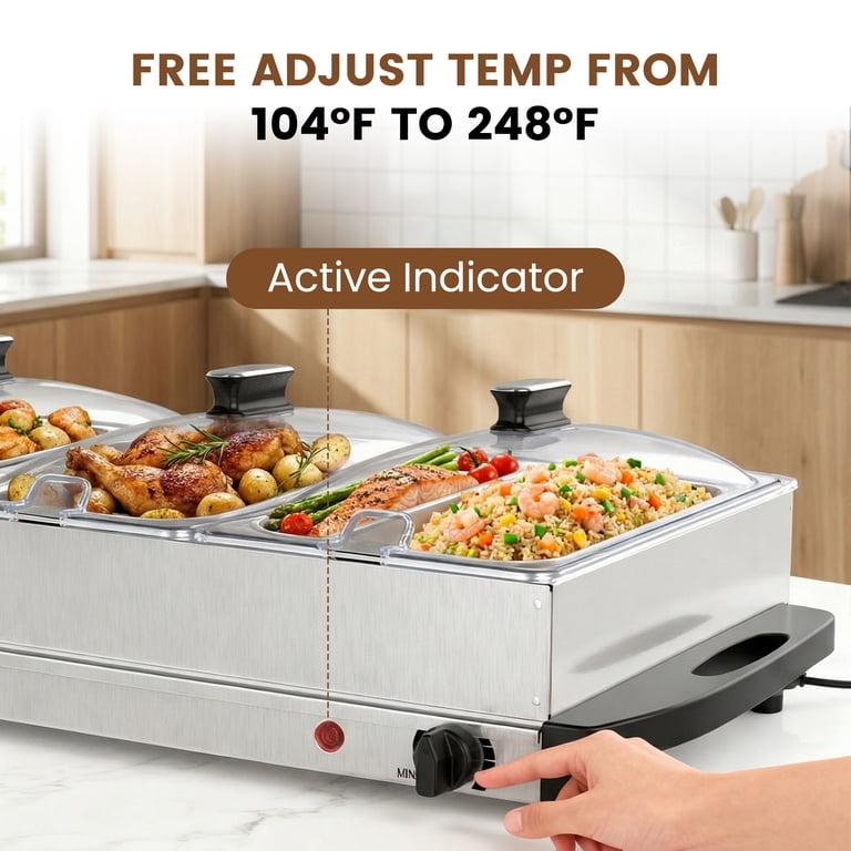 JIOABL 7.5 Quart Buffet Server With Temperature Control photo 3