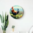 thumbnail image 4 of 14 Inch Wall Clock Battery Operated Silent Clock Decorative for Office, Kitchen, Outdoor, Living Room，Rooster in Rural Chicken Elegant Design, 4 of 4