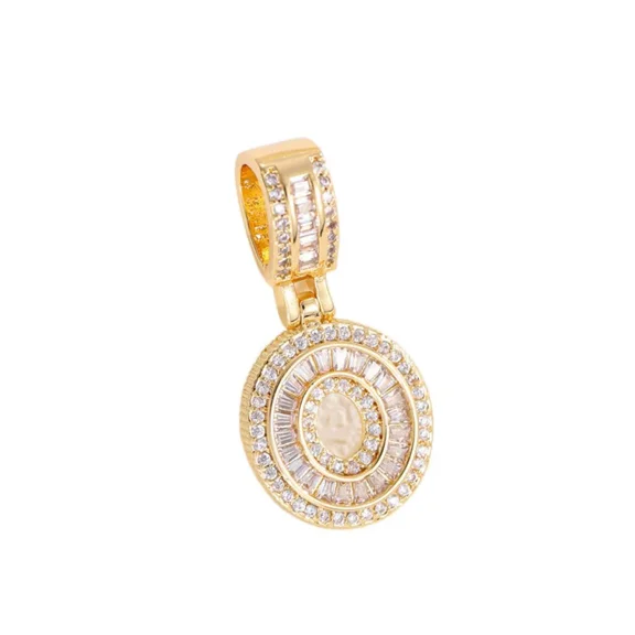 HIJONES Men's Women's Stainless Steel Dainty Zirconia Number 0-9 Necklace Classic Trendy Sweater Chain Pendant Birthday Jewelry Gift Gold Number 0