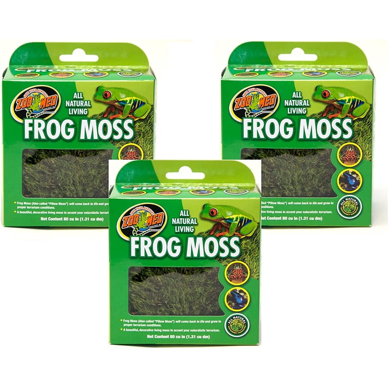 Zoo Med Frog Moss, 80 cu/in, All Natural Reptile & Amphibian