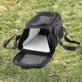 thumbnail image 4 of Cat Carrier, Breathable Mesh Pet Travel Carrier Scratch Resistance  for Outdoor Gray, Blue Edge,Black, White Edge,Black, Black Edge, 4 of 7