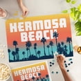 thumbnail image 4 of Lantern Press 1000 Piece Jigsaw Puzzle, Hermosa Beach, California, Palm Trees, Aqua Horizon, 4 of 5