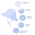 thumbnail image 5 of Zando Cotton Baby Sun Hat Breathable Wide Brim Infant Toddler Sun Hat Baby Boy Girl Sun Hat Summer Hat Sun Protection Blue 3-6 Months, 5 of 8