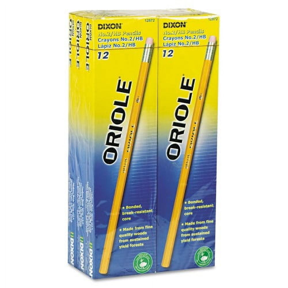 Dixon Oriole Pencil Value Pack, HB , Black Lead, Yellow Barrel, 72/Pack, Each
