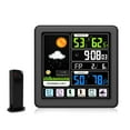thumbnail image 1 of Estación meteorológica inalámbrica LED con sensor al aire libre Pantalla táctil Montaje de mesa Reloj Termómetro Termómetro Humedad Medidor Hogar Preciso Negro Speravity HA010543-02B, 1 of 6