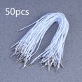 thumbnail image 3 of MasteelfCA 100Pcs Elastic Ropes Elastic Barbed Cords Stretch Round String with Metal Barbs Barbed Fastener for Mask Making Book Binding Crafting (White), 3 of 8