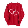 thumbnail image 6 of Tweang Valentine's Day Sweatshirt for Women Long Sleeve Shirts Women Fall Tops Woman Sweatshirt Women's Fall Tops Crewneck Sweatshirts Women's Workout Tops Gray Xl, 6 of 7