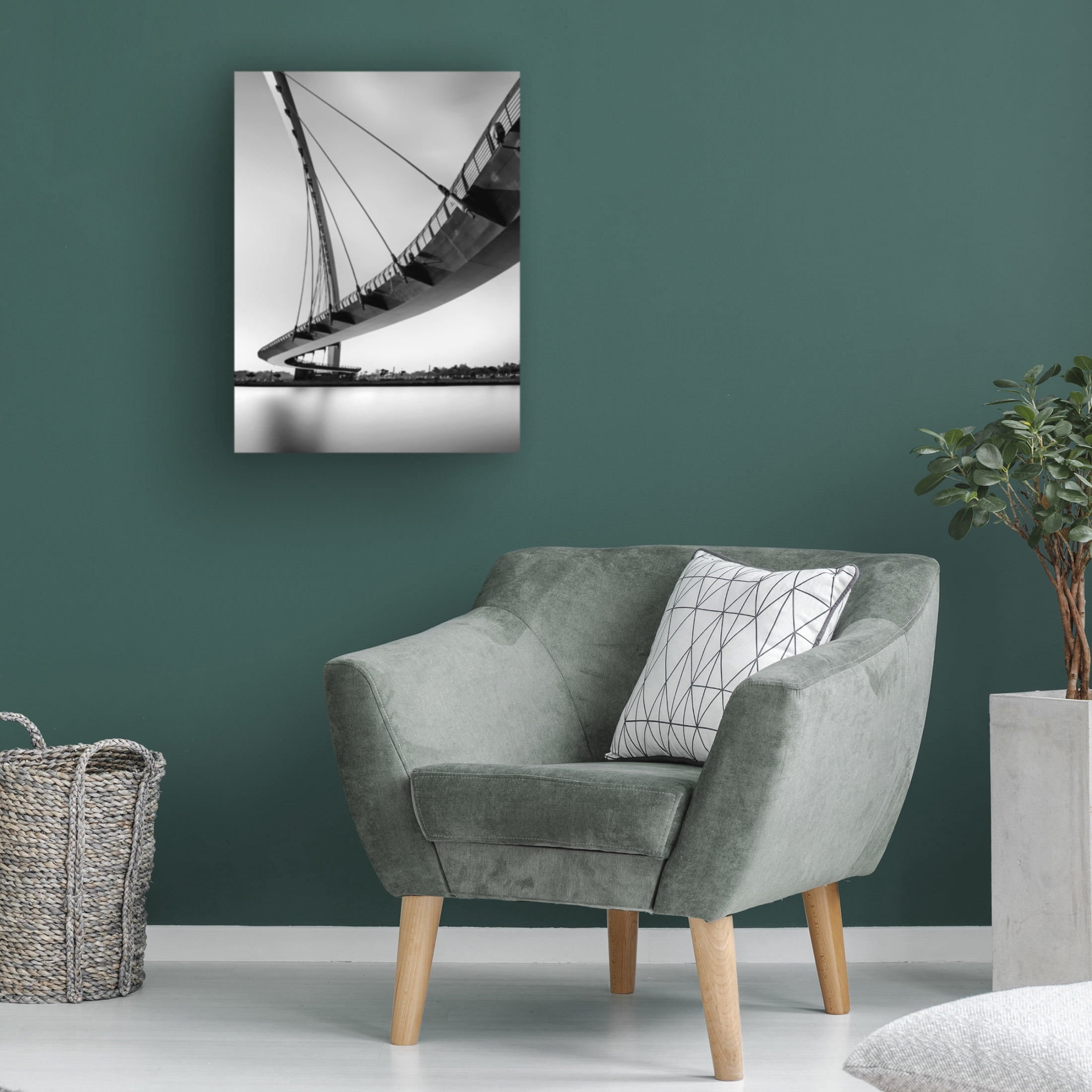 Canvas Wall Art - Ahmed Thabet 'Tolerance Bridge' Wall Art for Living Room, Bedroom, or Office Décor by Trademark Fine Art - 35 x 47 Inches