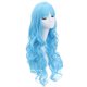thumbnail image 4 of BERON-peluca azul rizada larga con flequillo, peluca sintética larga, azul, para fiesta de disfraces, gorra incluida, 4 of 4