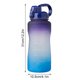 thumbnail image 4 of Worallymy Botella de agua deportiva 2000ml Botella para beber al aire libre Paja Taza de té de viaje portátil Púrpura a azul Worallymy JD735811095, 4 of 7