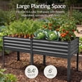 thumbnail image 4 of Best Choice Products 72x24x30in Non Toxic Elevated Galvanized Metal Garden Bed Corner Protectors - Charcoal, 4 of 9
